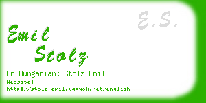 emil stolz business card